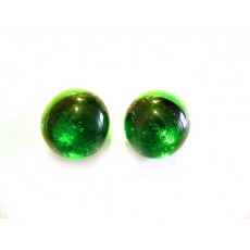 Green Studs, Emerald Green Studs, Glass Studs, Green Post Earrings,